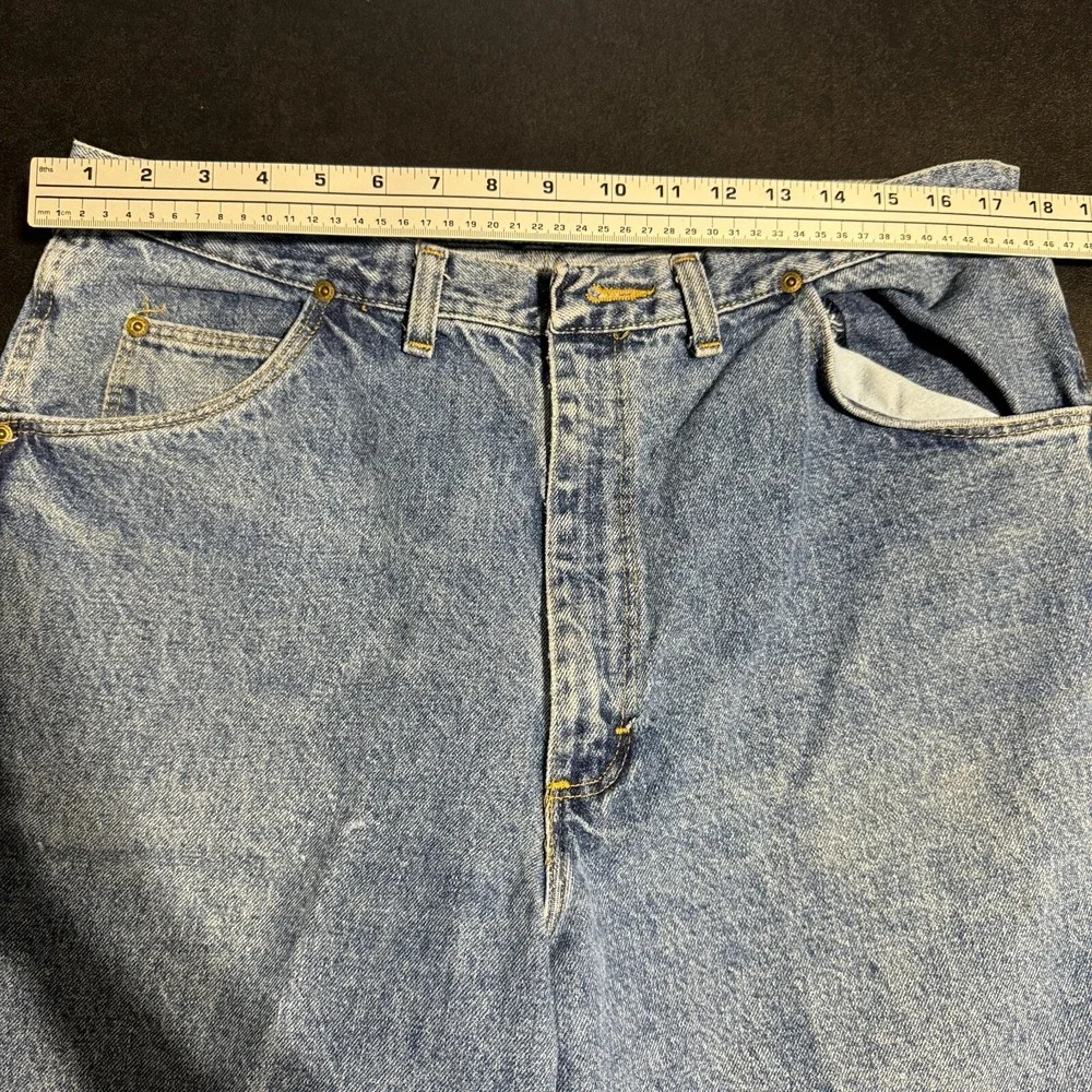 Wrangler Jeans Mens 38x34 (34x31) Blue Vintage Made in USA Straight Leg Denim